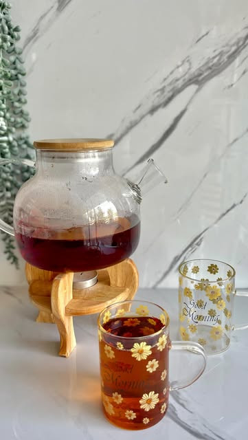 قوری پیرکس حجم۱۰۰۰ میل چینی شعله مستقیم